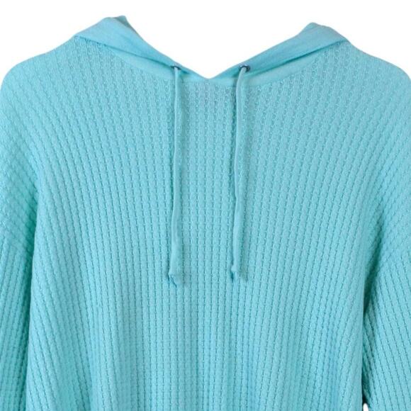 TALBOTS Tunic Cable Knit Sweater in Turquoise Size Large - Picture 2 of 7